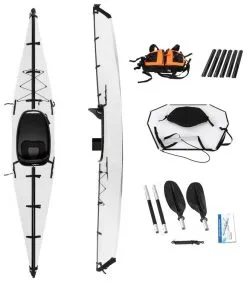 AirCanoe Foldable Kayak 3.9 -Planche à Pagaie aircanoe foldable kayak 3 9 white white 1 1
