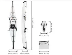 AirCanoe Foldable Kayak 3.9 -Planche à Pagaie aircanoe foldable kayak 3 9 white white 2 1