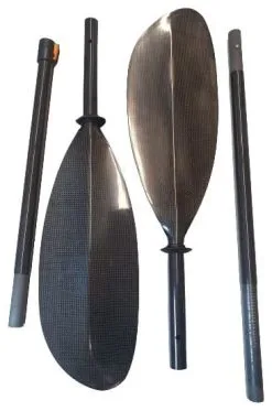 Planche à Pagaie 37 AirCanoe Full Carbone Kayak Paddle 4 Parts 220-230 Cm