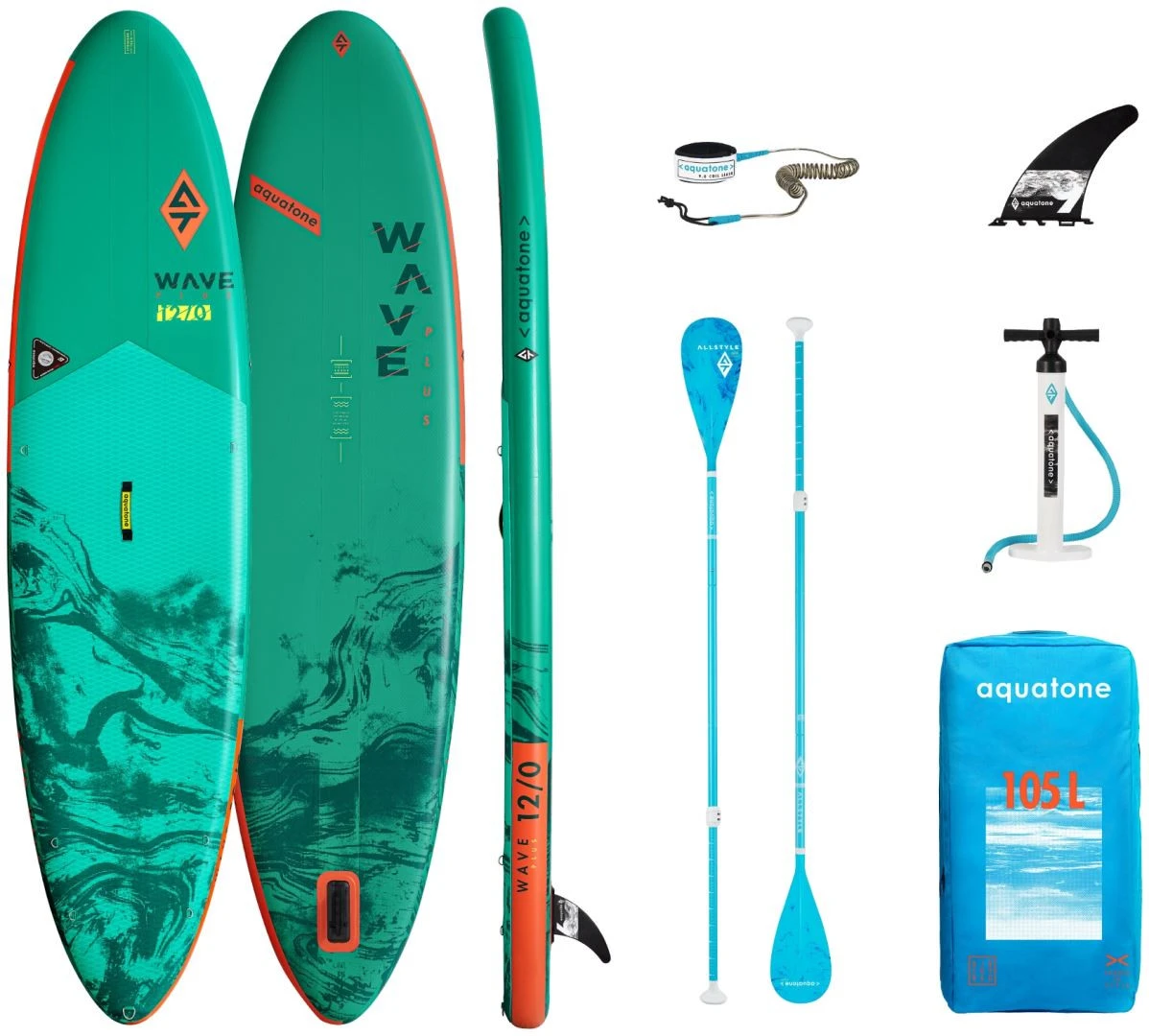 Aquatone Wave Plus 12'0" All-Round SUP Green 3 Aquatone Wave Plus 12'0" All-Round SUP Green