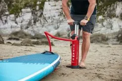 Red Paddle Co. Red Paddle Co 10'8 Ride MSL Inflatable SUP + Cruiser Tough Paddle White-Blue-Dark Blue -Planche à Pagaie red paddle co 10 8 ride msl inflatable sup hybrid tough paddle white blue dark blue 10