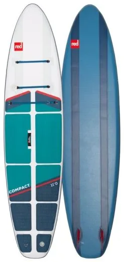 Red Paddle Co. Red Paddle Co 11'0 Compact MSL Inflatable SUP White-Teal-Dark Blue -Planche à Pagaie red paddle co 11 0 compact msl inflatable sup white teal dark blue 0
