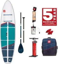 Red Paddle Co. Red Paddle Co 11'0 Compact MSL Inflatable SUP White-Teal-Dark Blue -Planche à Pagaie red paddle co 11 0 compact msl inflatable sup white teal dark blue 0 1 1