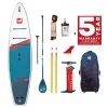 Red Paddle Co. Red Paddle Co 11'0 Sport MSL Inflatable SUP + Hybrid Tough Paddle White-Blue-Dark Blue -Planche à Pagaie red paddle co 11 0 sport msl inflatable sup hybrid tough paddle white blue dark blue 0