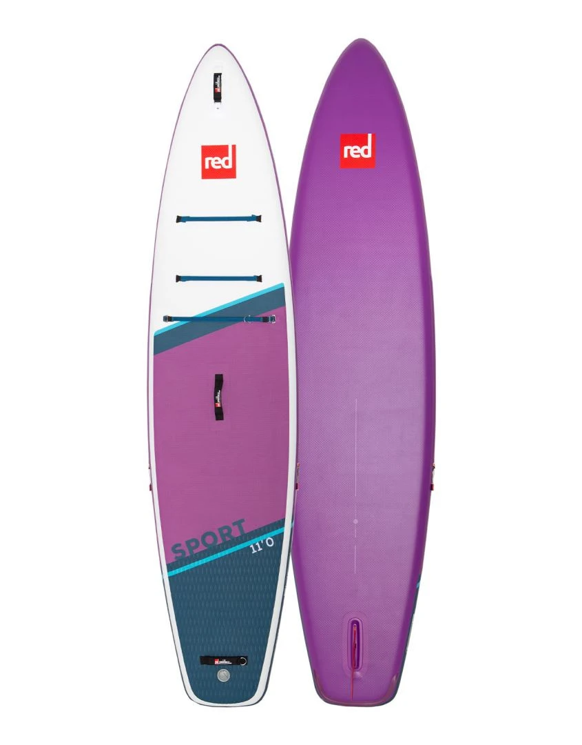 Red Paddle Co. Red Paddle Co 11'0 Sport MSL Inflatable SUP + Hybrid Tough Paddle White-Purple-Dark Blue 5 Red Paddle Co. Red Paddle Co 11'0 Sport MSL Inflatable SUP + Hybrid Tough Paddle White-Purple-Dark Blue – Image 3