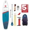 Red Paddle Co. Red Paddle Co 11'3 Sport MSL Inflatable SUP + Hybrid Tough Paddle White-Blue-Dark Blue -Planche à Pagaie red paddle co 11 3 sport msl inflatable sup hybrid tough paddle white blue dark blue 0