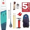 Red Paddle Co. Red Paddle Co 12'0 Voyager MSL Inflatable SUP + Prime Paddle White-Teal-Dark Blue -Planche à Pagaie red paddle co 12 0 voyager msl inflatable sup prime paddle white teal dark blue 0