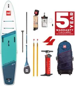 Red Paddle Co. Red Paddle Co 12'0 Voyager MSL Inflatable SUP + Prime Paddle White-Teal-Dark Blue