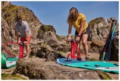 Red Paddle Co. Red Paddle Co 12'0 Voyager MSL Inflatable SUP + Prime Paddle White-Teal-Dark Blue -Planche à Pagaie red paddle co 12 0 voyager msl inflatable sup prime paddle white teal dark blue 3