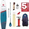 Red Paddle Co. Red Paddle Co 12’8 Sport MSL Inflatable SUP + Hybrid Tough Paddle White-Blue-Dark Blue