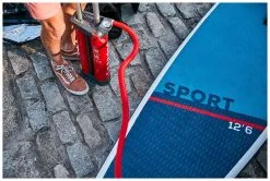 Red Paddle Co. Red Paddle Co 12’8 Sport MSL Inflatable SUP + Hybrid Tough Paddle White-Blue-Dark Blue -Planche à Pagaie red paddle co 12 6 sport msl inflatable sup hybrid tough paddle white blue dark blue 7