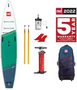 Red Paddle Co. Red Paddle Co 12’8 Voyager MSL Inflatable SUP White-Green-Dark Blue -Planche à Pagaie red paddle co 12 6 voyager msl inflatable sup white green dark blue 4 1