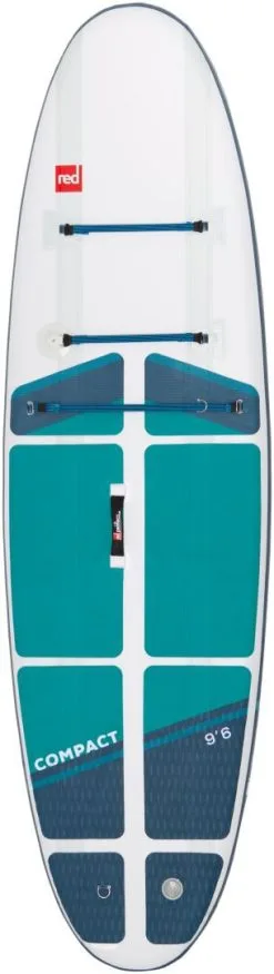 Red Paddle Co. Red Paddle Co 9'6 Compact MSL Inflatable SUP White-Teal-Dark Blue -Planche à Pagaie red paddle co 9 6 compact msl inflatable sup white teal dark blue 2
